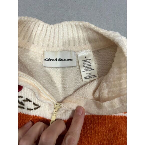 Alfred Dunner Women's Sweater Large Embroidered Floral Pullover Cozy Knit - Picture 3 of 3